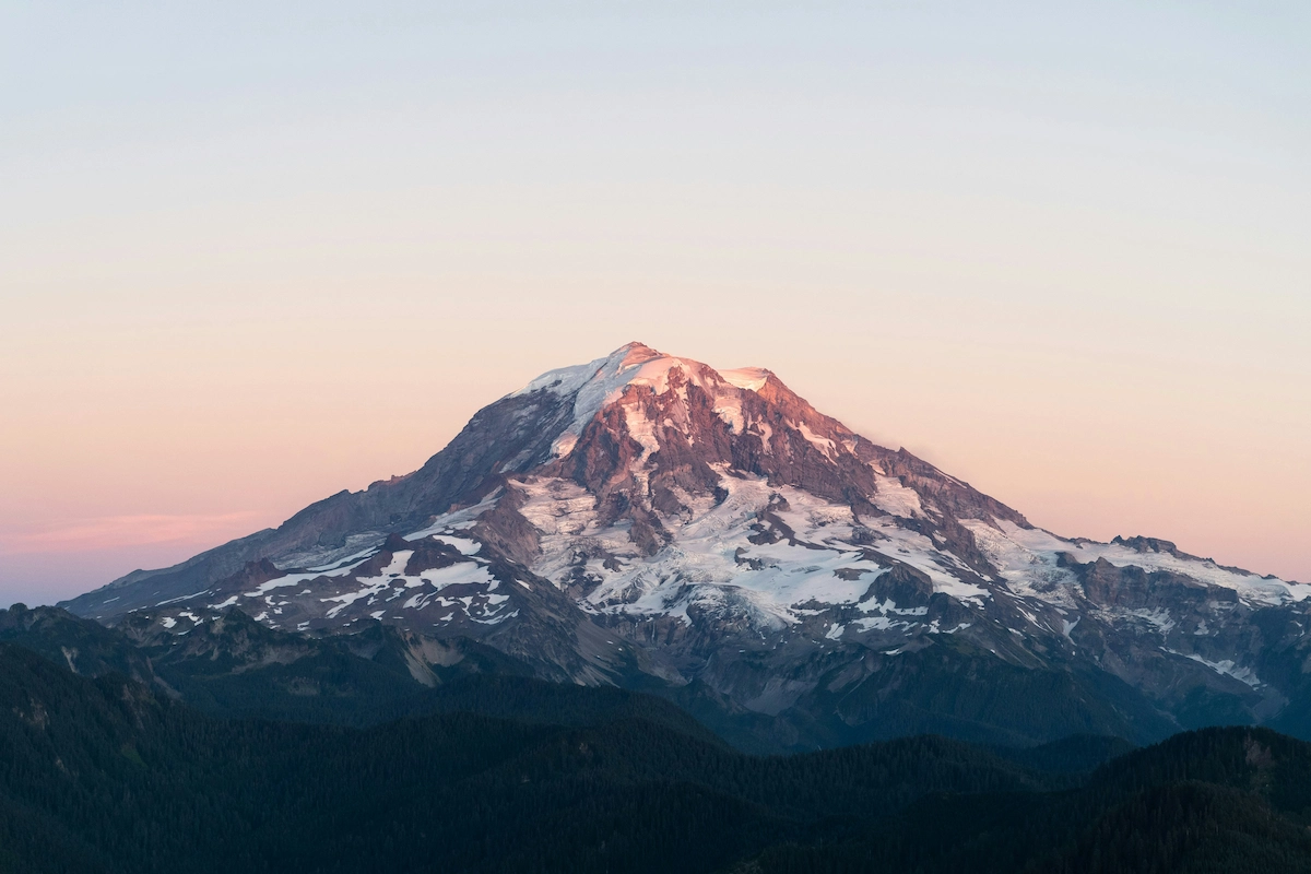Mount Rainier seen from a high viewpoint