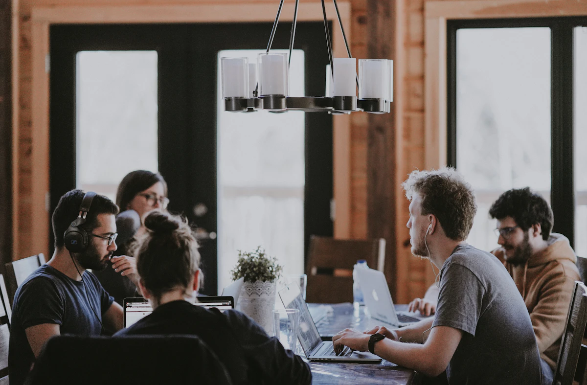 Web designer reviewing industry-specific layouts
